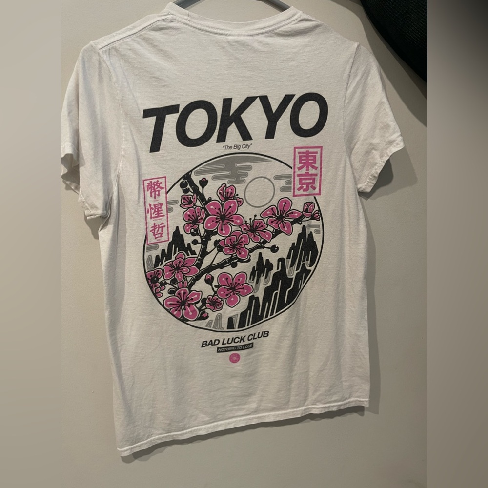 Tokyo White and Pink Tee